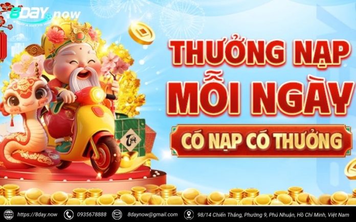 khuyến mãi 8day thưởng nạp mỗi ngày